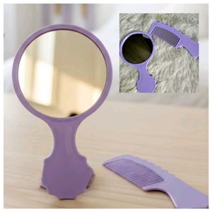 Handheld Mirror & Comb Set