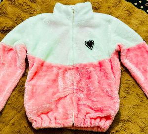 Pastel Color Block Fuzzy Jacket Never Used