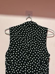 Polka Dot Sleeveless Midi Dress