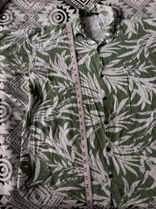 Green Floral half sleeves shirt