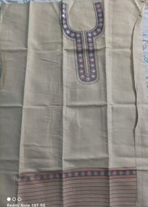 Unstitched Pure Khadi Cotton Kurti And Dupatta
