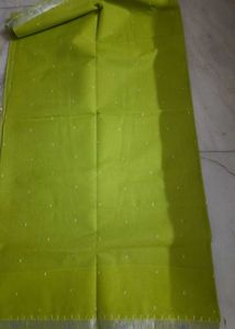 Odisha Handloom Lime Green Cotton Saree