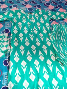 Pure Cotton Kurta Pant Dupatta Set