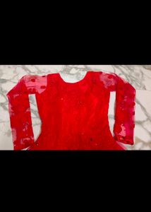 DROPPED 💯 Red Flared Gown..❤️🍒