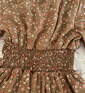 Korean Floral Dress with Roses