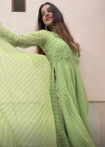 Leheriya Anarkali Suit Set