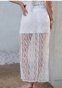 Shein Party Maxi Length Lace  SheerStraight Skirt