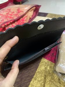 Black And Beige Clutch