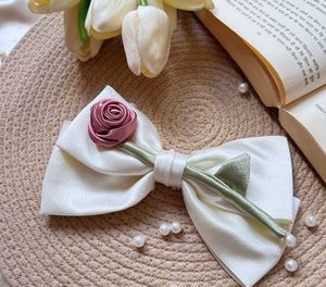 Rose Bow Clip