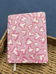 Pastel Pink Heart printed diary with ruled sheets