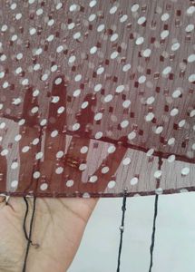Brown Polka Dot Scarf