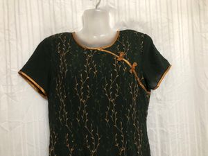Yuppie Green Printed Midi Dress