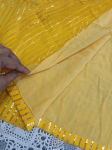 Bahut Hi Pyara Sequence Work Yellow Kurta 😘