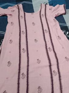 Peach Stripe Kurti