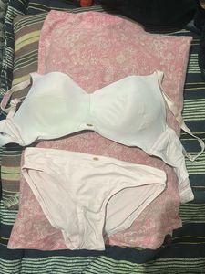 pink bra panty branded pair
