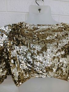 GOLDEN COLOR CROP SHRUG