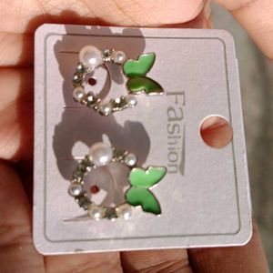Butterfly Pearl Earrings