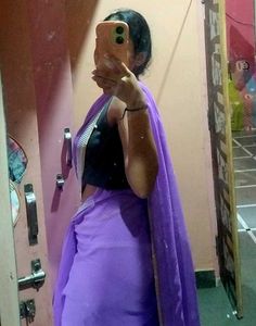 Purple Striped Saree💜💜💜💜💜💜