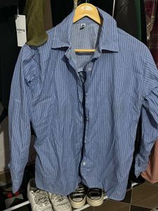 Blue Striped Button-Down