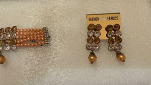 Elegant Pearl &amp; Crystal Choker