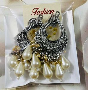 Stylish Silver Drop Earrings 2 Pair Combo
