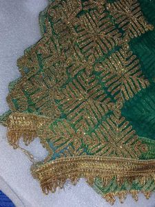 Green Embroidered Dupatta