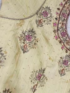 Yellow Embroidered Anarkali Dress