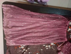 Dusty Rose Pleated Dress