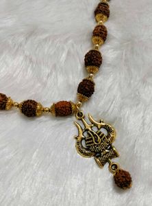 Rudraksha Trishul Necklace