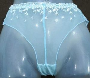 Sheer Blue Floral Panties 💚