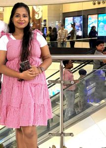 Cute Pink Checkered Sundress