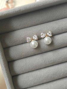 Pearl Bow Earrings