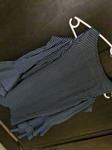 Striped Cold Shoulder Top