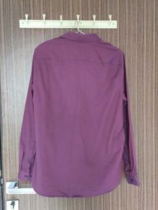 Peter England Slim Fit Formal Shirt - Burgundy
