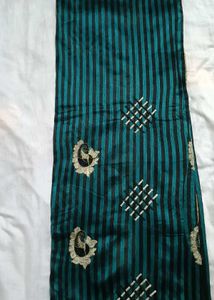 Striped Green Saree