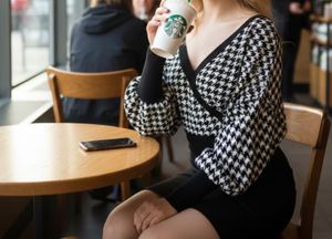 Chic Houndstooth Dress