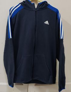 Adidas Navy Zip-Up Hoodie