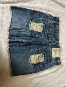 Denim Short Skirt