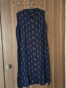 Navy Blue Formal Sleeveless AVAASA KURTI