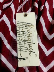 Brand 🔥🆕Berrylush Red &amp; White Geometric Pr