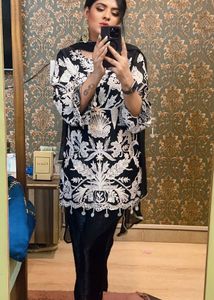 Designer Pearl Embroidered Ari Work Kurta Set