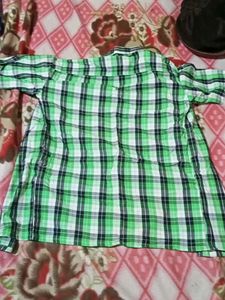 Boys Green Checked Shirt