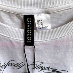 H&amp;M Coquette Printed Cropped T-shirt
