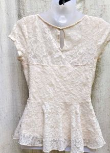 Elegant Lace Peplum Top