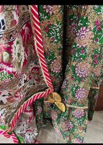 Anarkali Gown With Belt And Dupatta