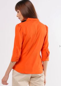 🧡 Elegant FIG Tie-Up Neckline Shirt Size M 🧡