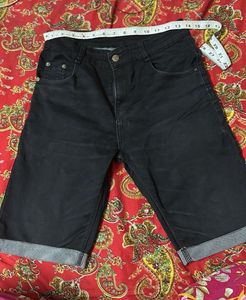 Black Denim Shorts