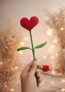 Crochet Heart Flower