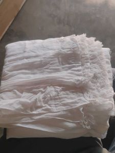 White Fringe Scarf