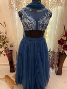 Blue Embellished Lehenga Choli